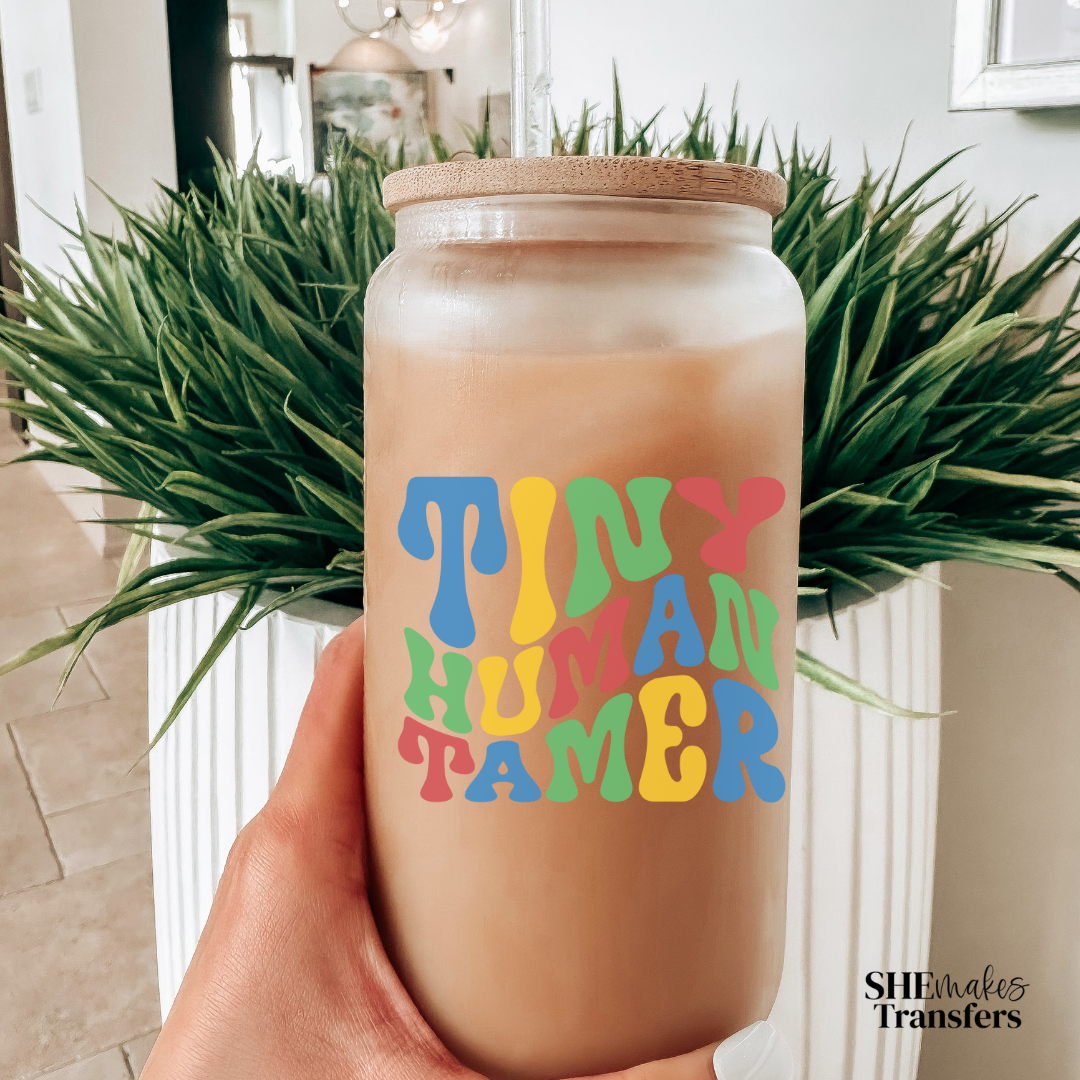 Tiny Human Tamer cup decal