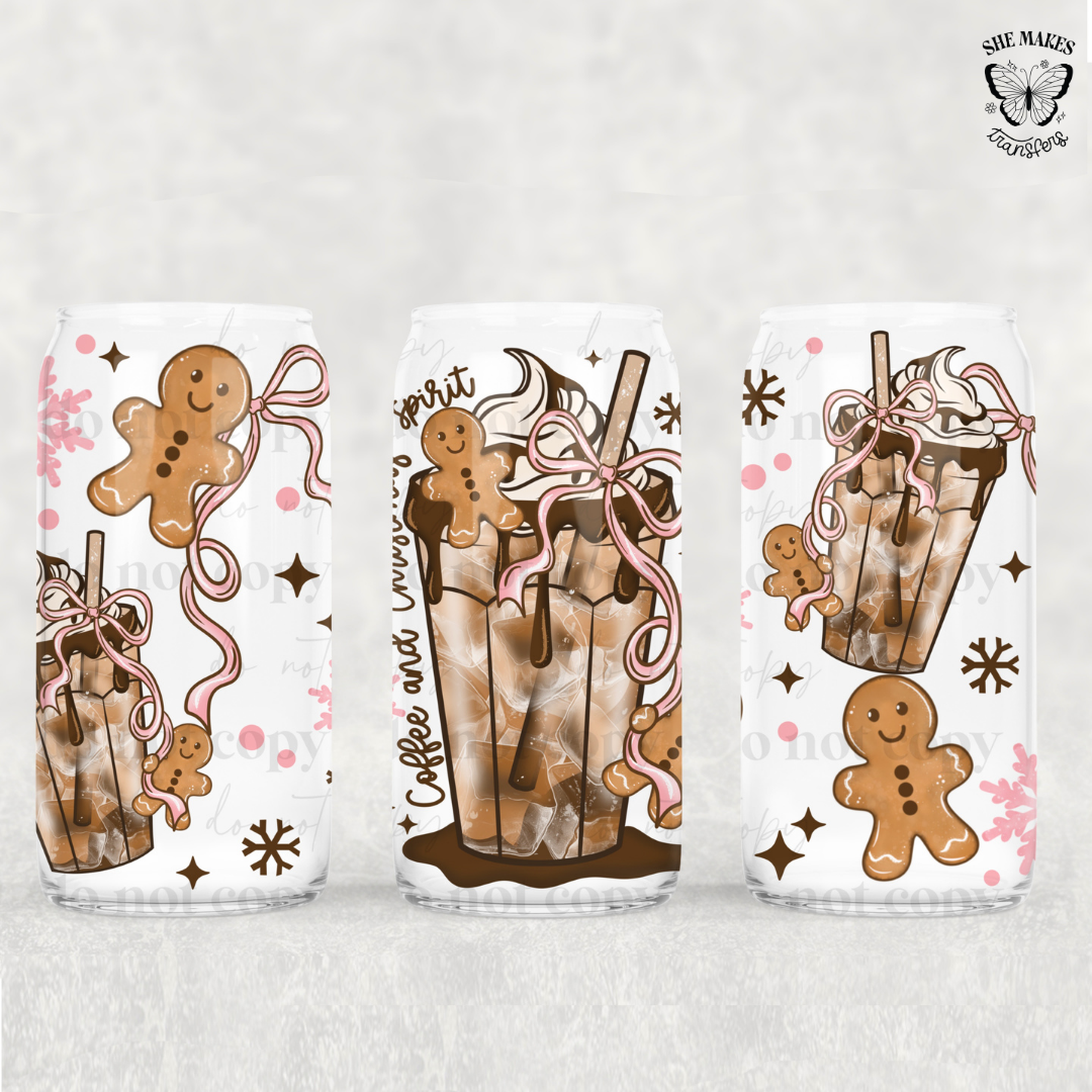 Gingerbread Bow Coffee - Full Wrap