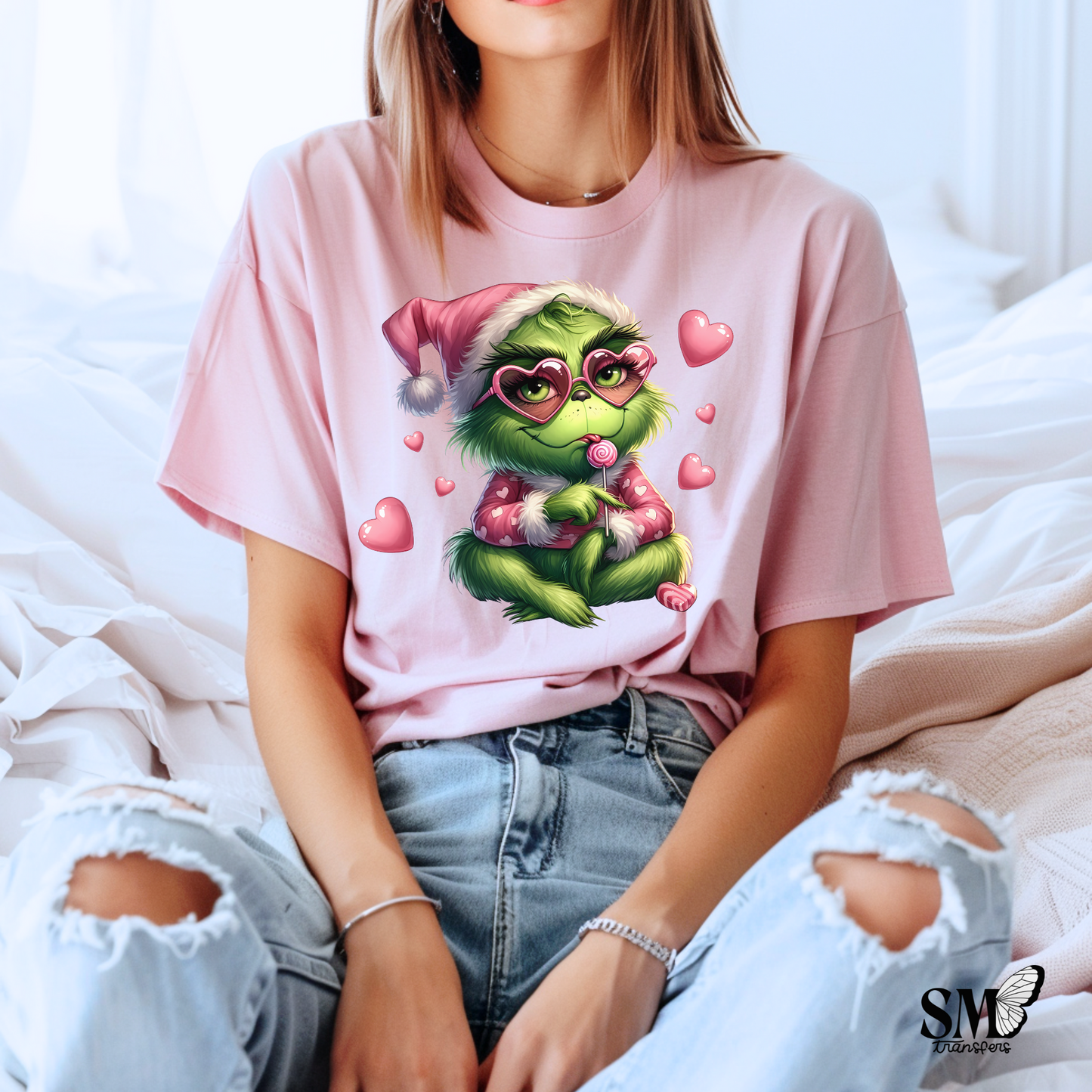 Grumpy Green Guy Pink Hat