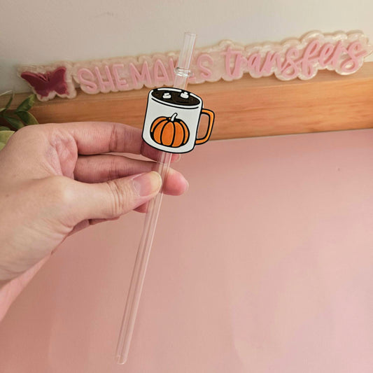 Pumpkin Latte - 3D Straw Topper