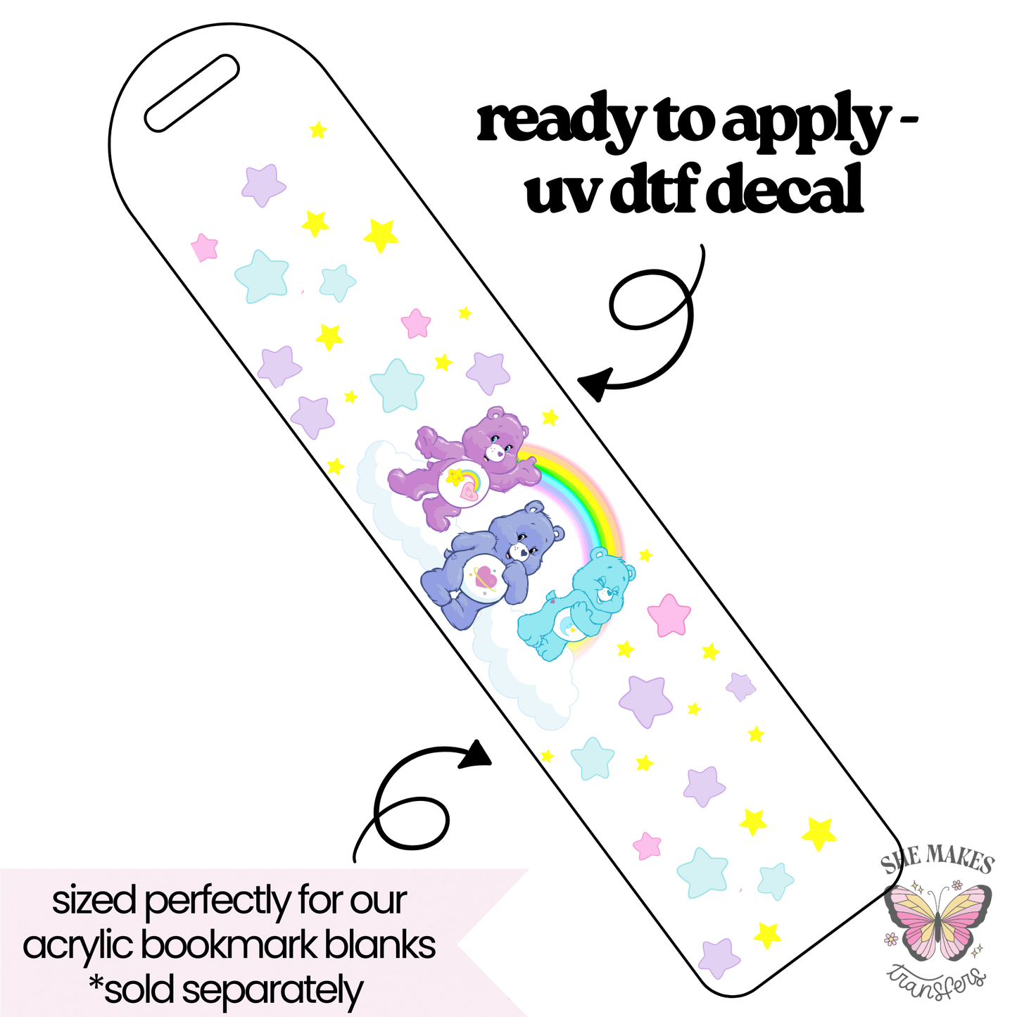 Magic Bear Trio - bookmark uv dtf