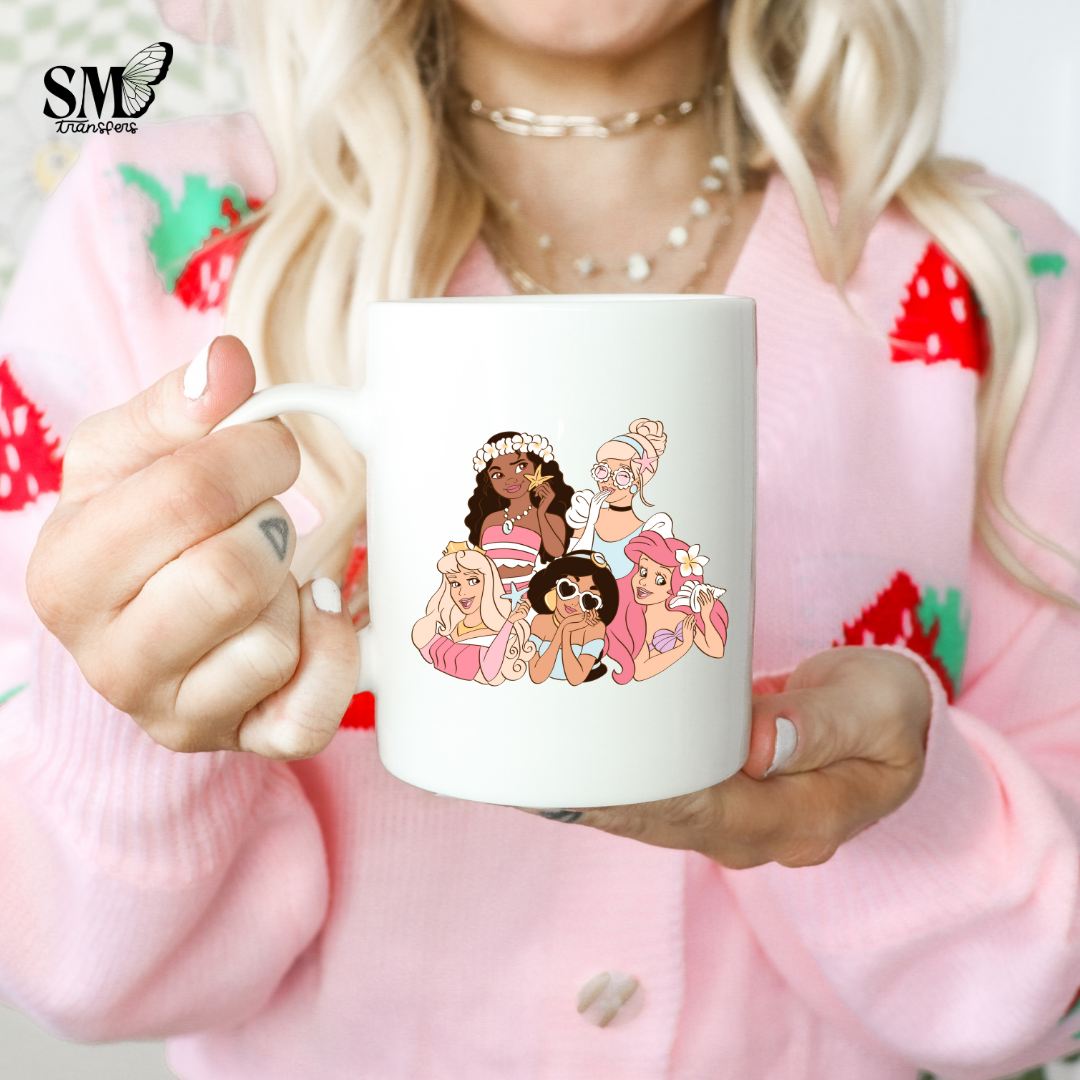 Seashell Princesses- Cup Decal