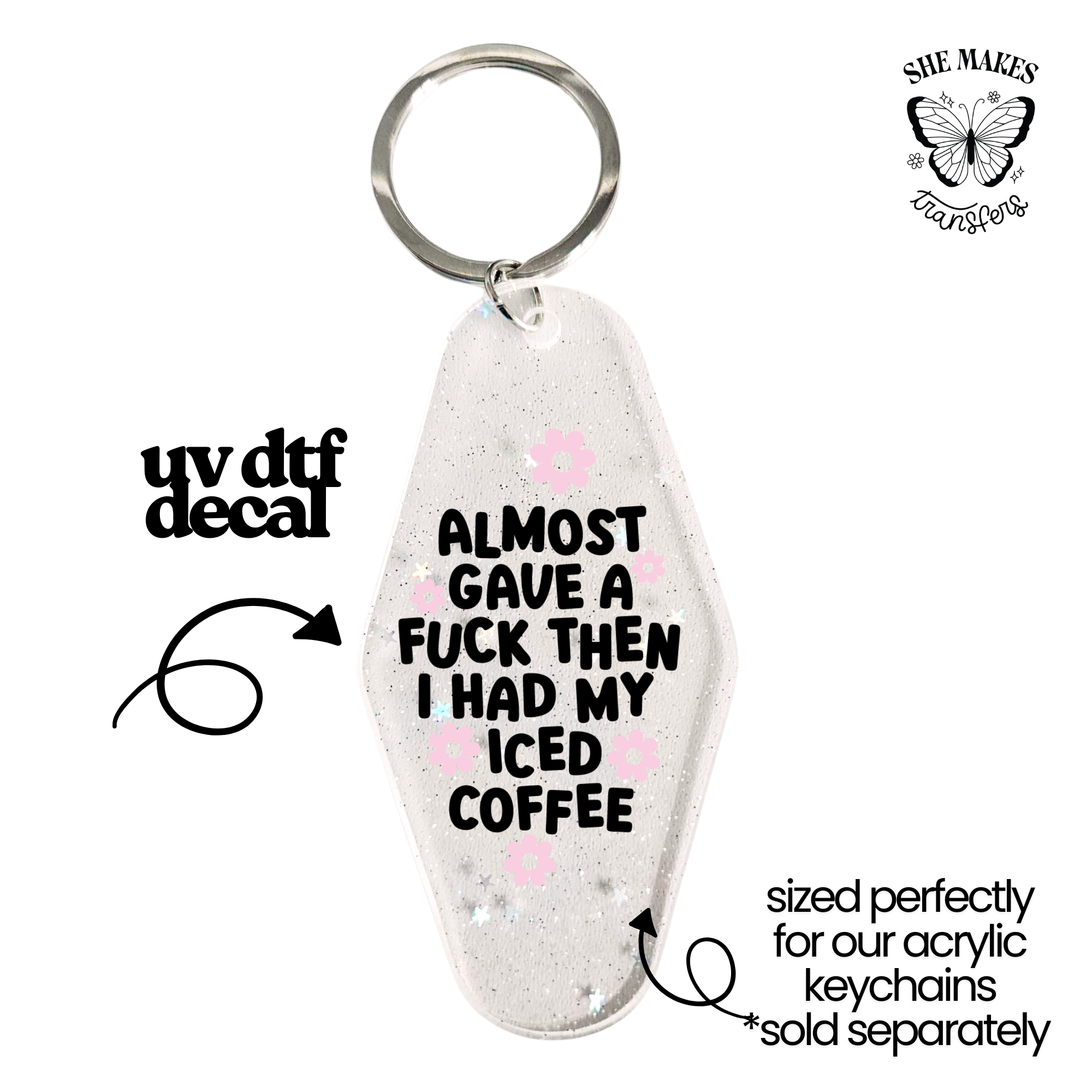 Gave A Fuxk - keychain uv dtf