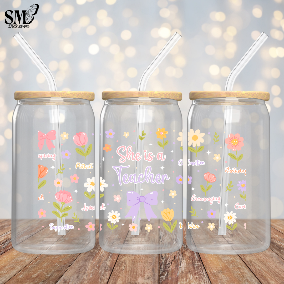 She Is A Teacher Flowers - Full Wrap