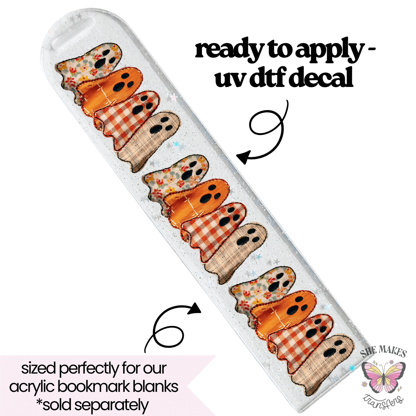 Ghosts in Fall - bookmark uv dtf