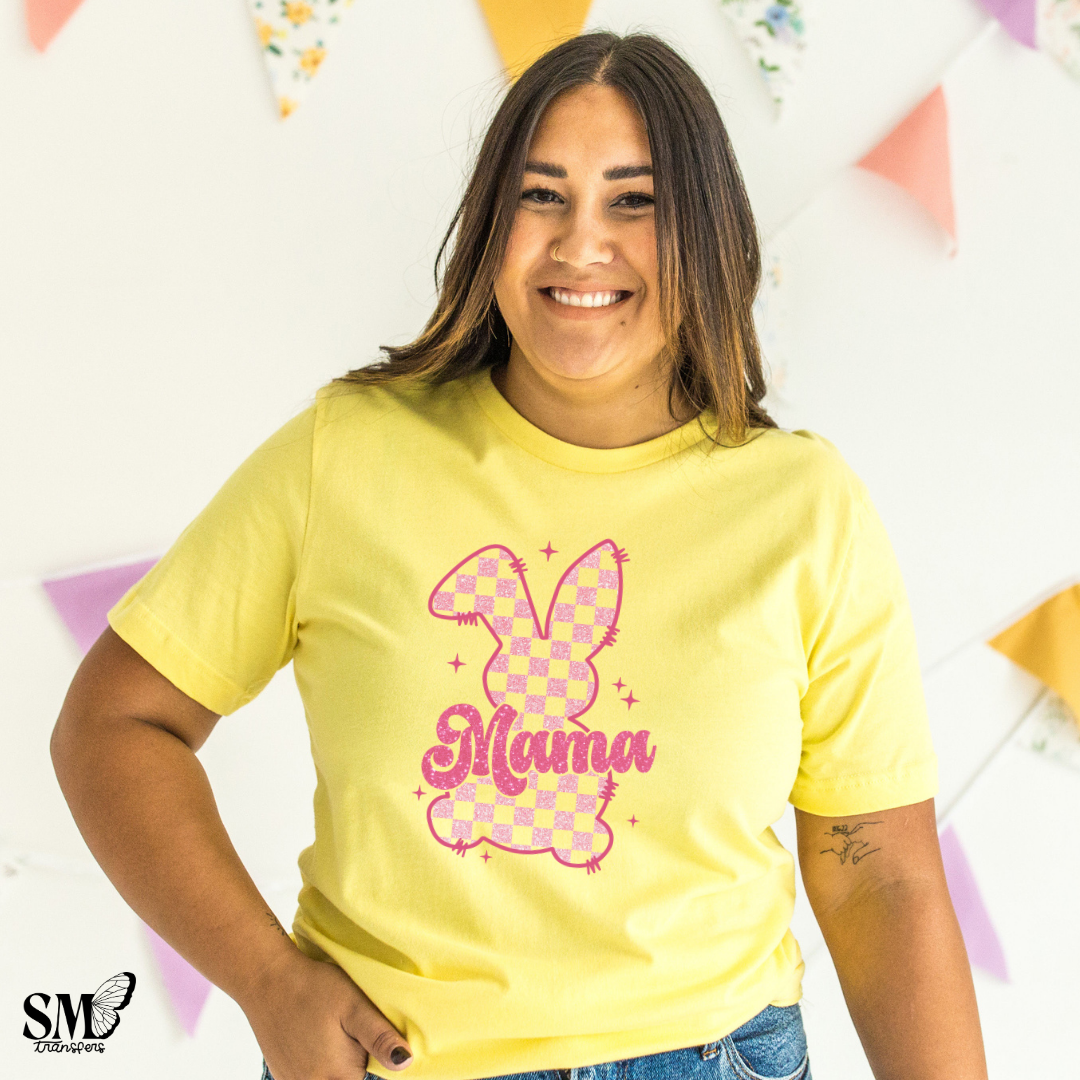 Pink Glitter Mama Bunny