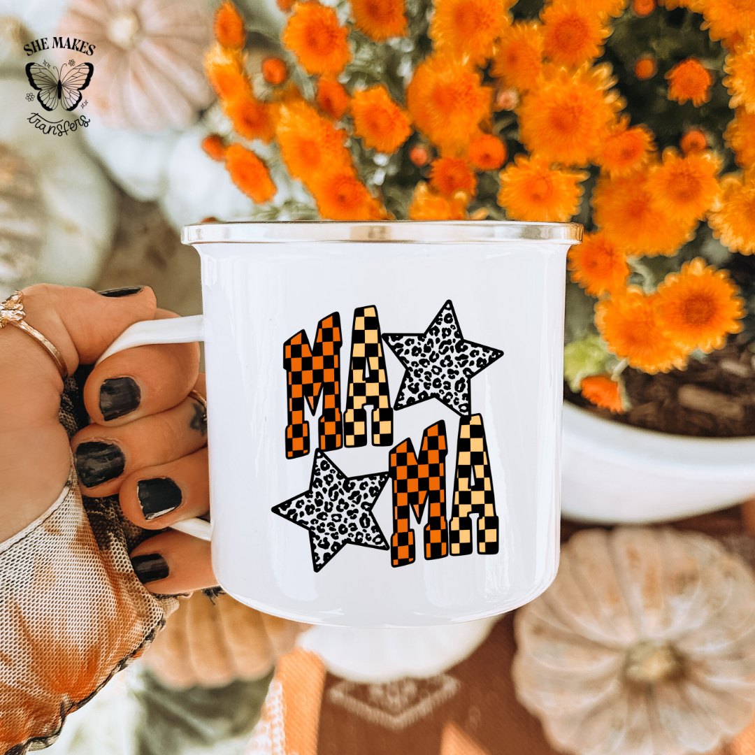 Mama Cheetah Stars - cup decal