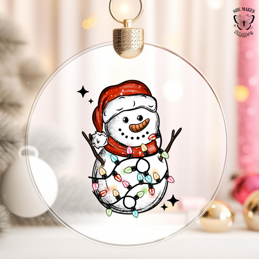 Merry Snowman - Ornament Decal
