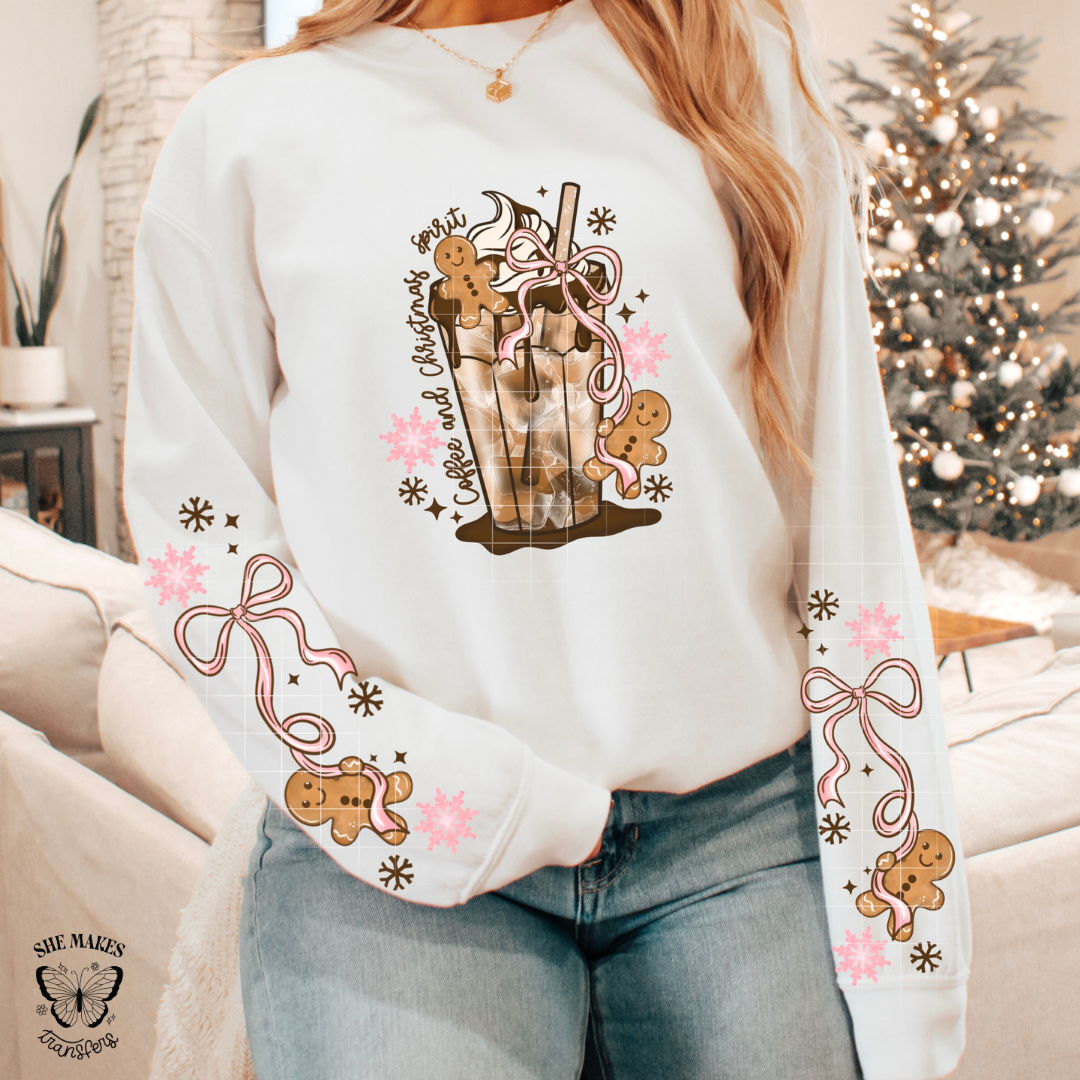 Gingerbread Bow Coffee- with sleeves