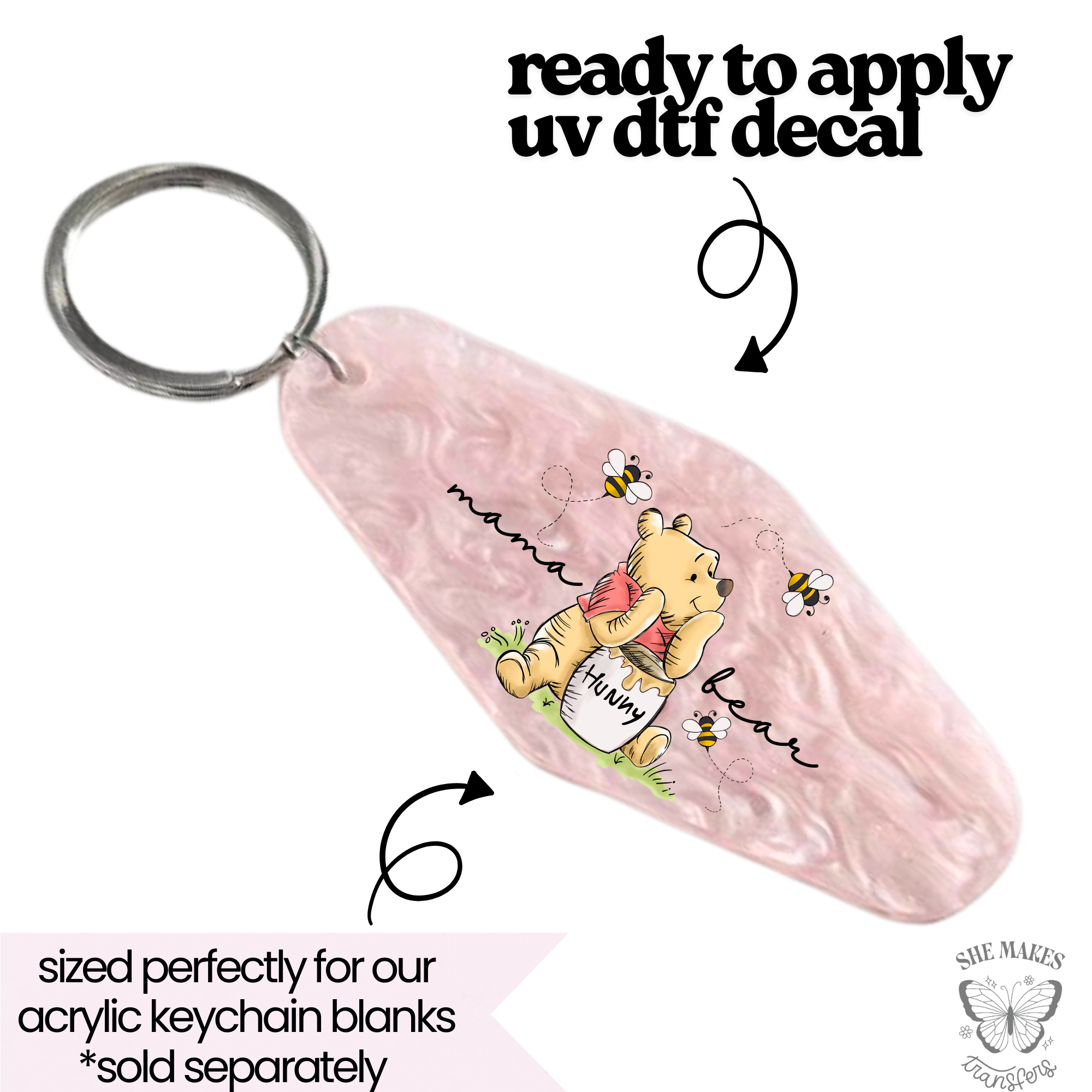 Mama Bear - keychain uv dtf
