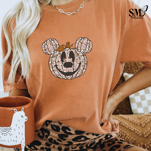 Floral Mouse Ears Pumpkin