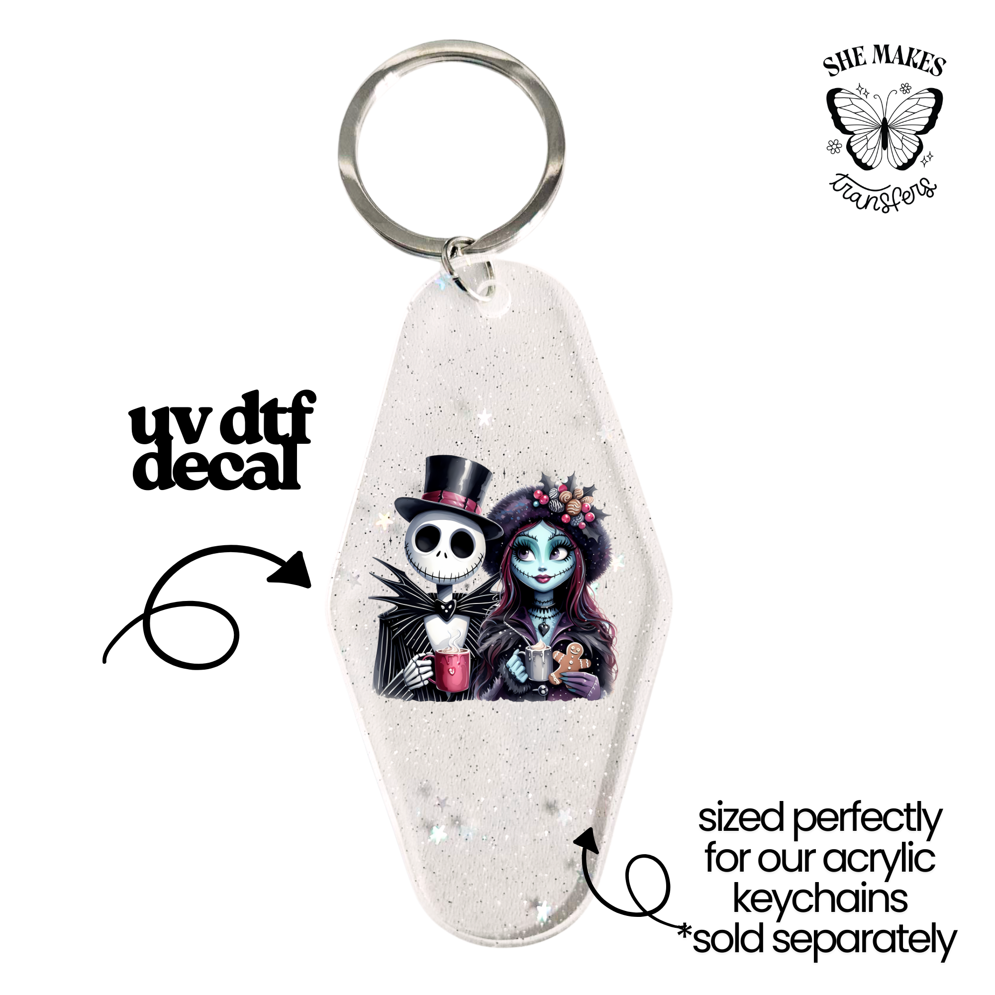 Spooky Christmas - keychain uv dtf