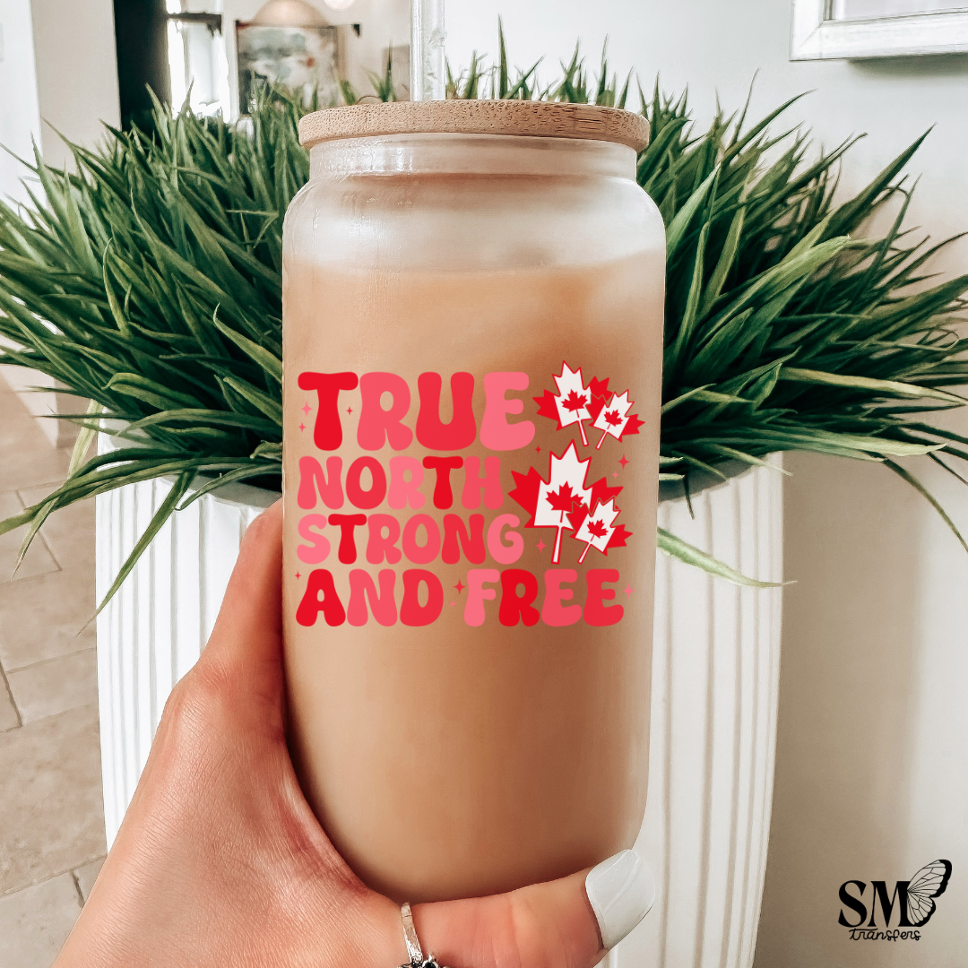 True North Strong & Free Leafs - Cup Decal