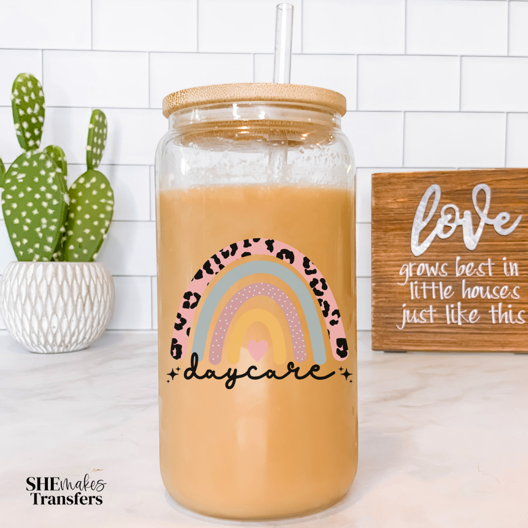 Daycare with rainbow cup decal