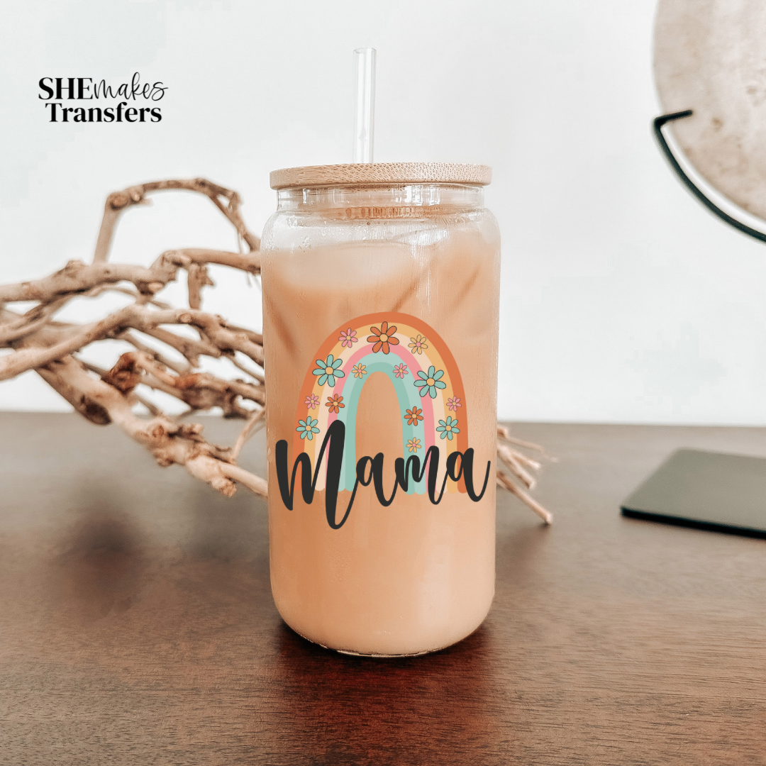 Retro Mama cup decal