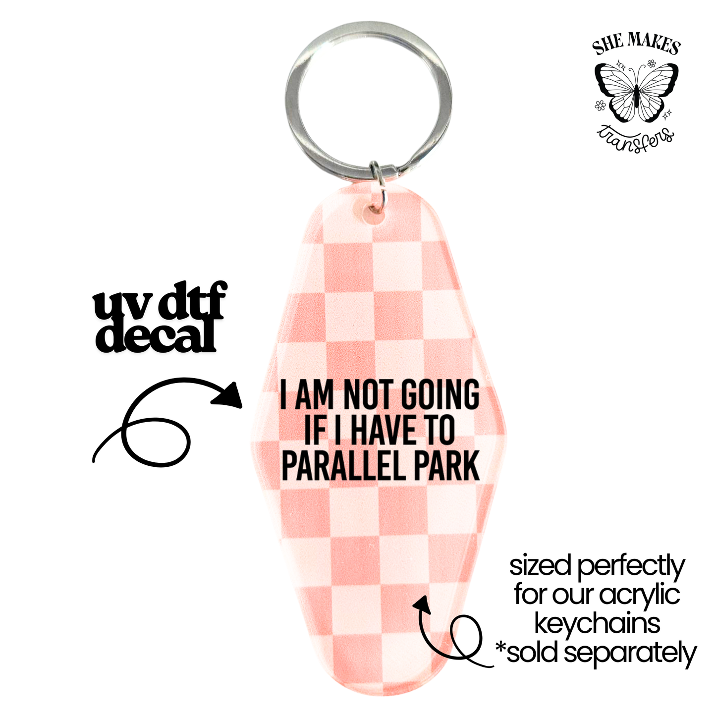 Parallel Park - keychain uv dtf