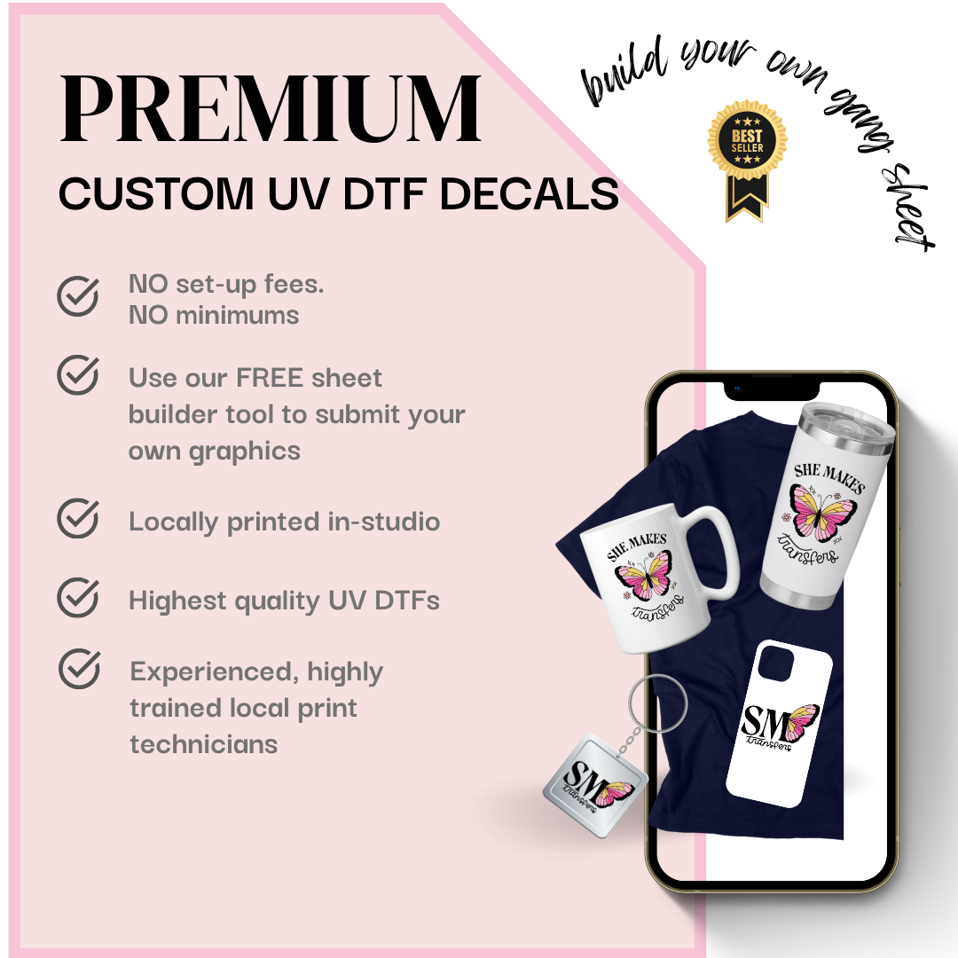 custom uv dtf printed in London, Ontario.