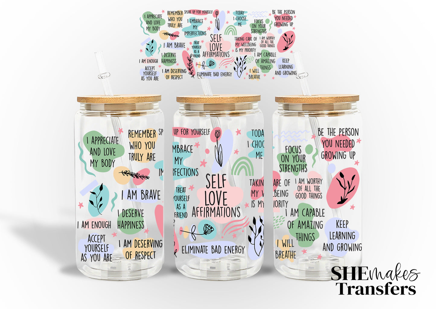 Self Love Affirmations full cup wrap