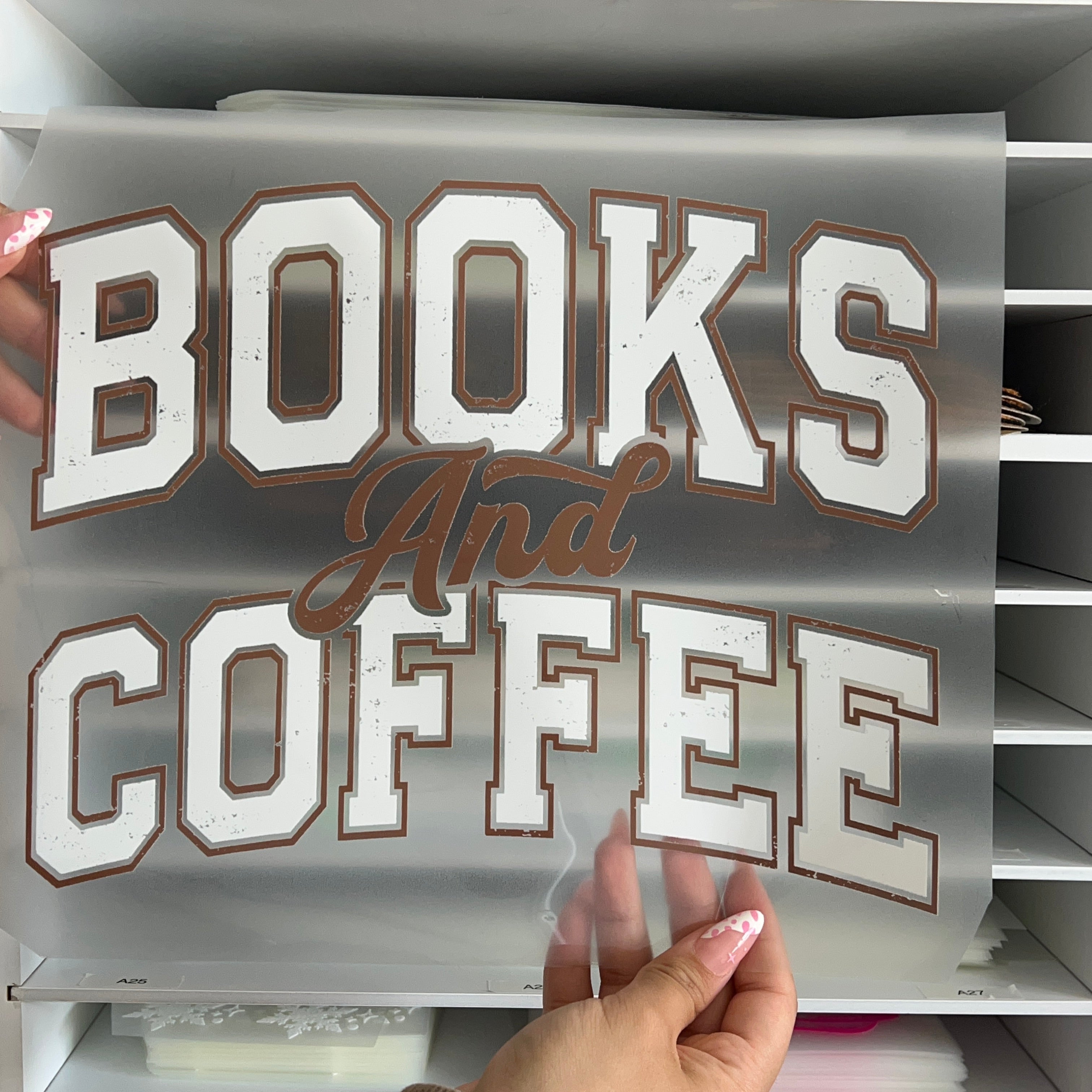 Books and Coffee - Puff Transfer