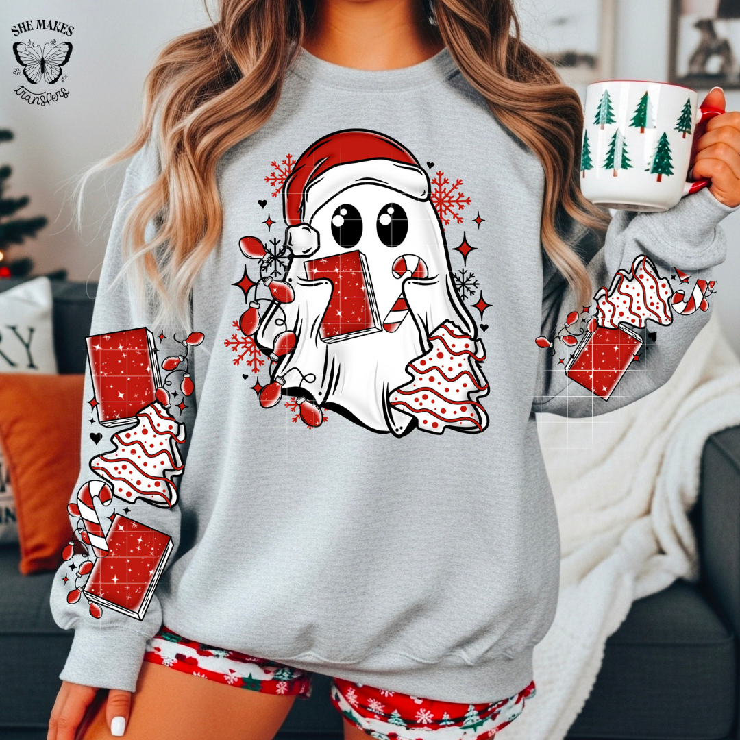 Christmas Ghostie With Book - with sleeves