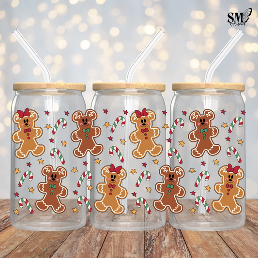 Gingerbread Boy and Girl Mouse Ears-  Full Wrap