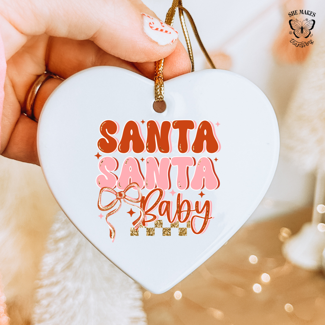 Santa Santa Baby - Ornament Decal