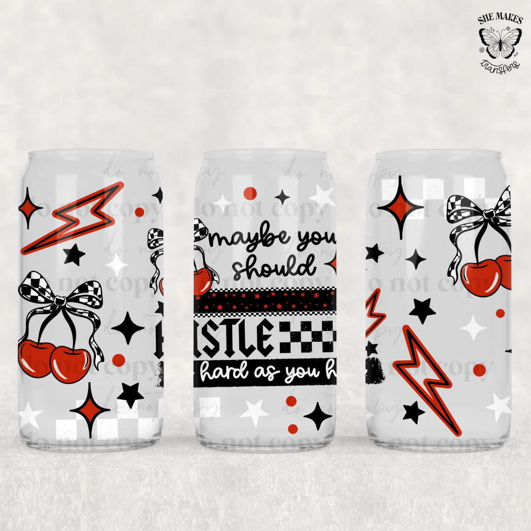 Hustle As Hard As You Hate - Black - Full Wrap