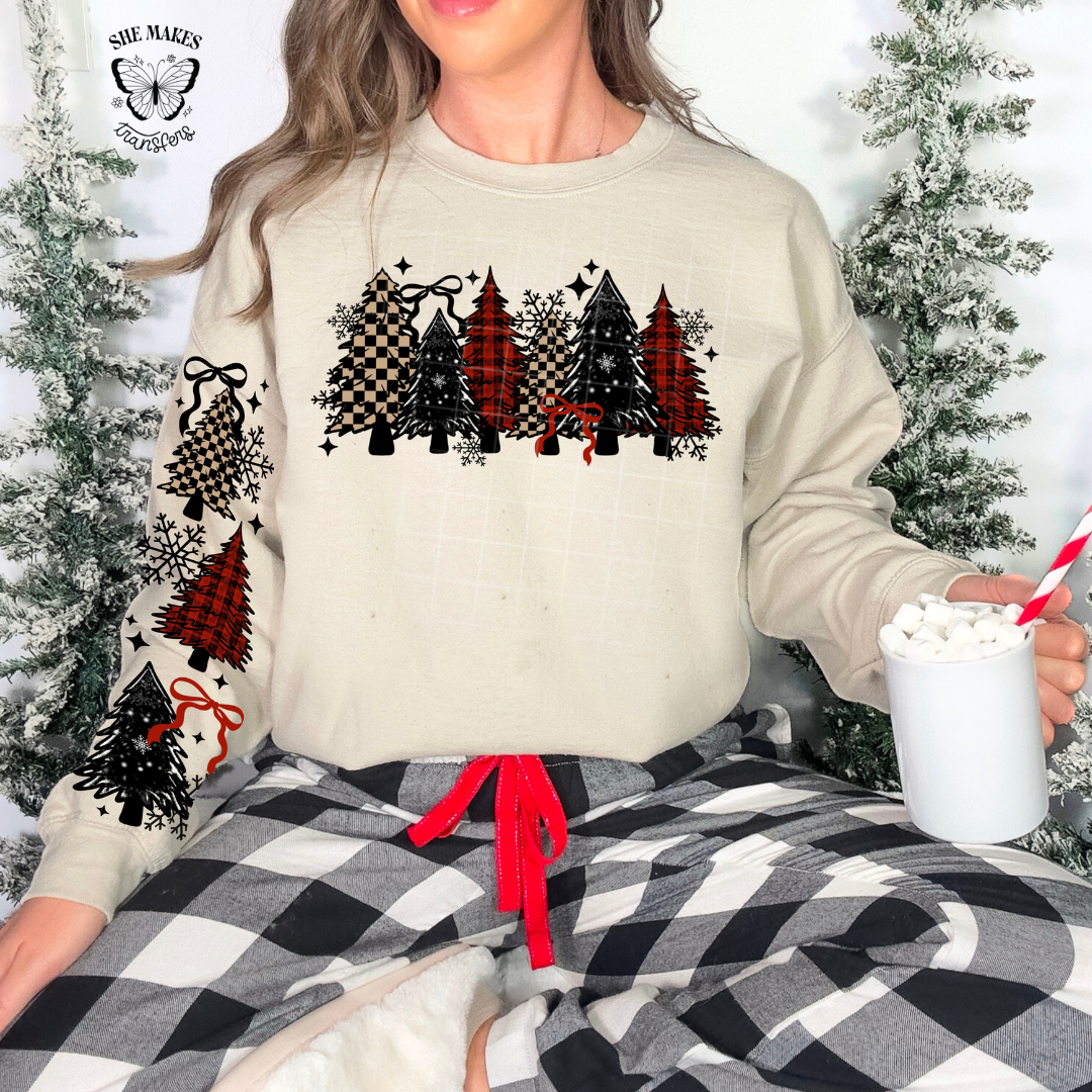 Decorated Trees Row - with sleeves