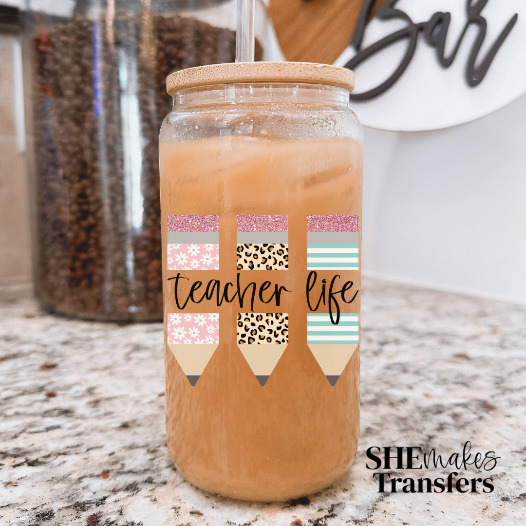 Teacher Life cup decal
