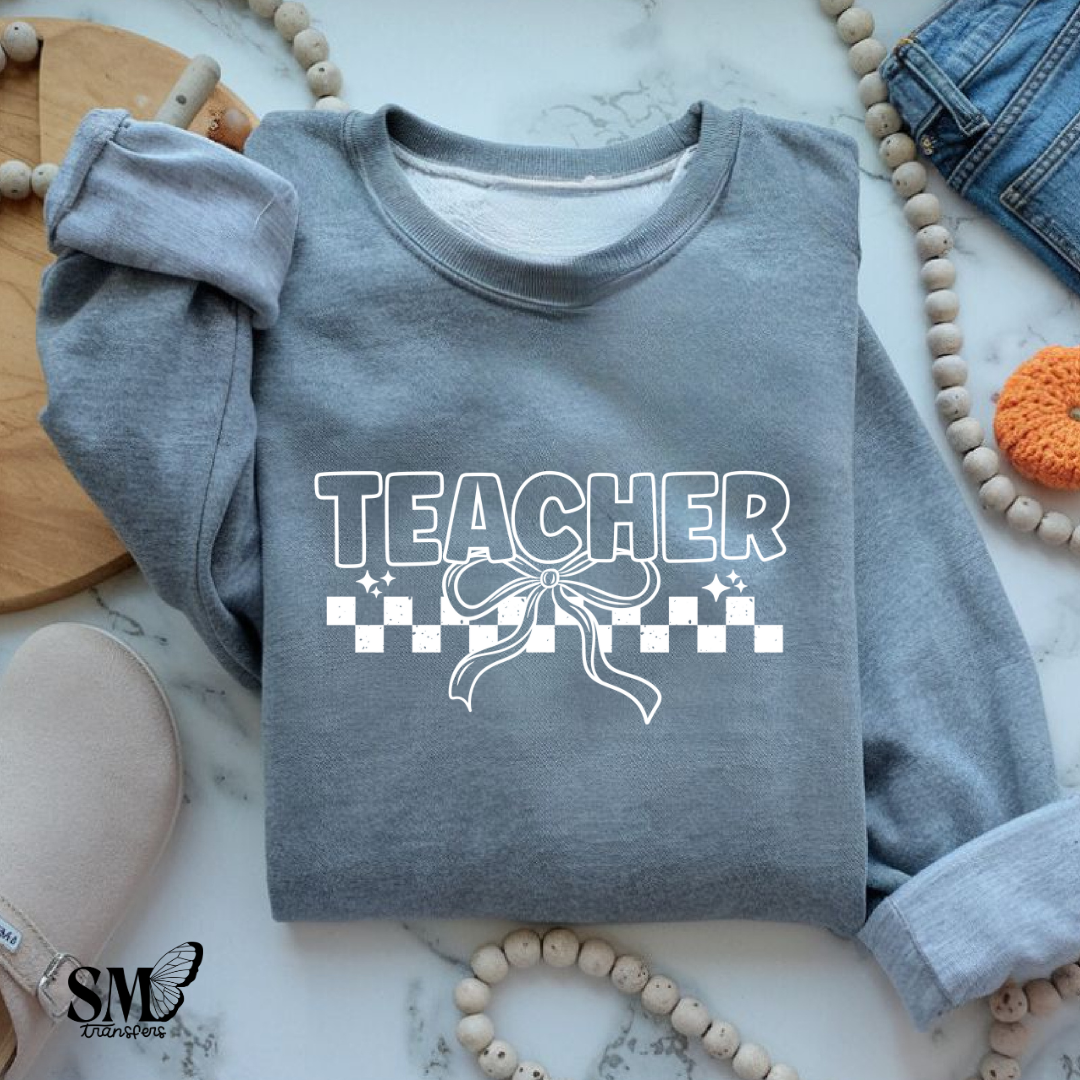 Teacher Bow - White