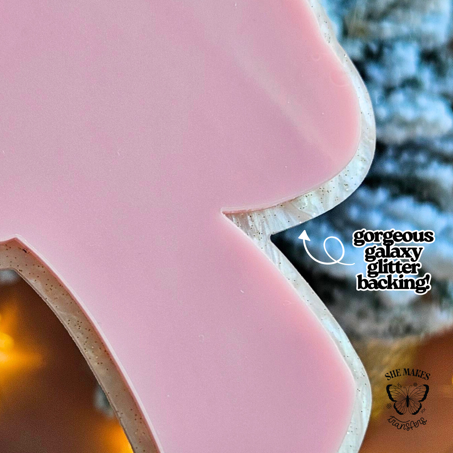 Pink Bow Ornament Blank