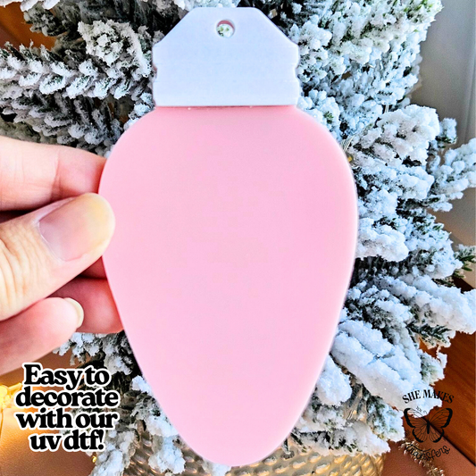 Light Ornament Blank - PINK