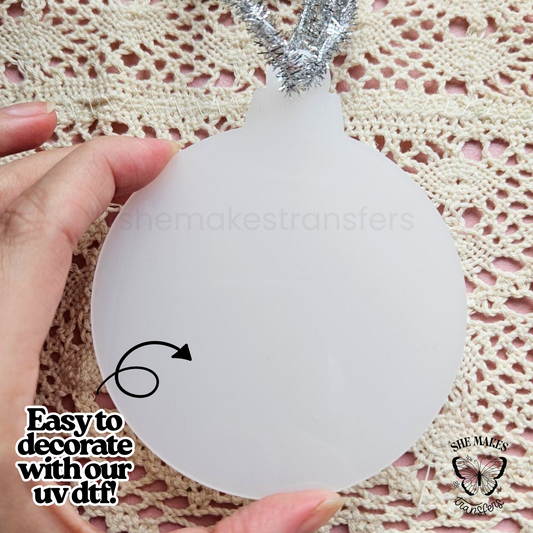 Frosted Round Ornament Blank