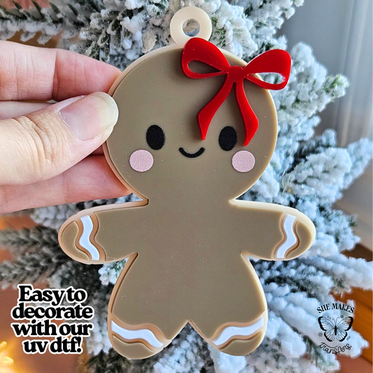 Ginger Bow Ornament - Blank