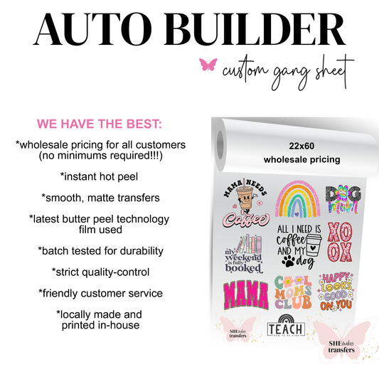 DTF gang sheet printed in London, Ontario