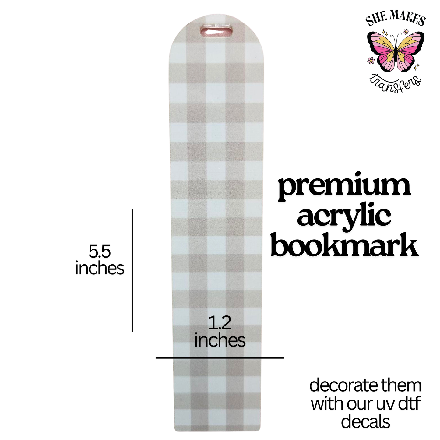 Brown Checkered - Bookmark Blank