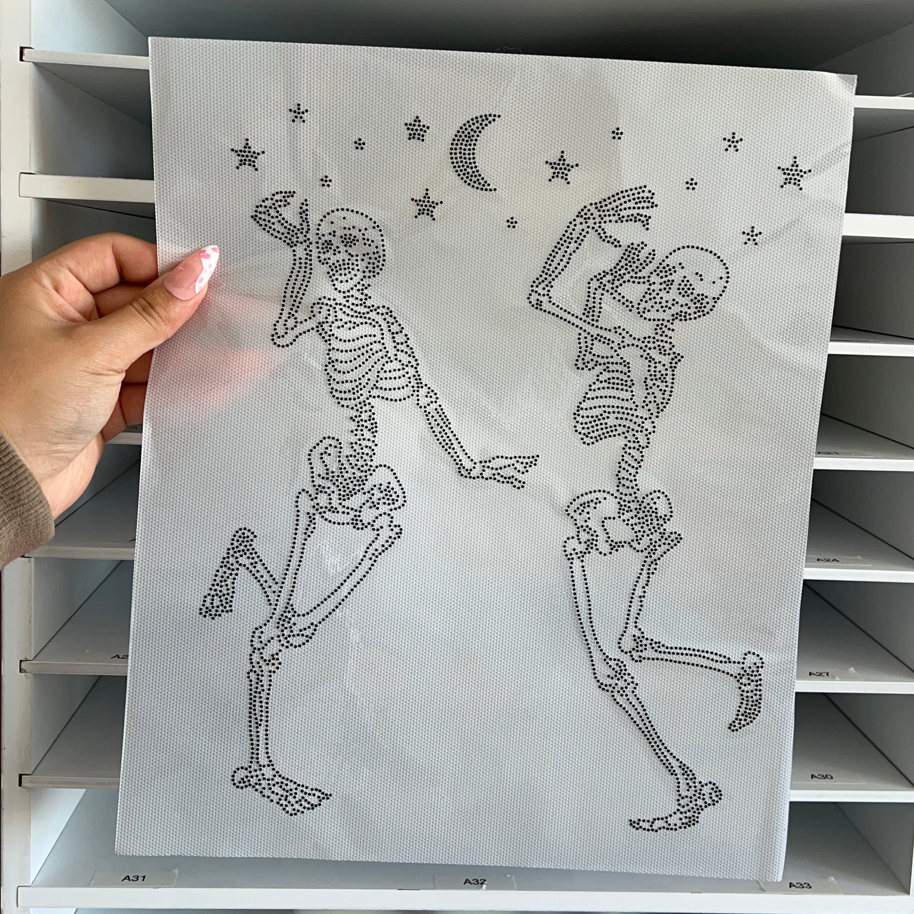 spangle transfer dancing Skeltons, Canada dtf transfers