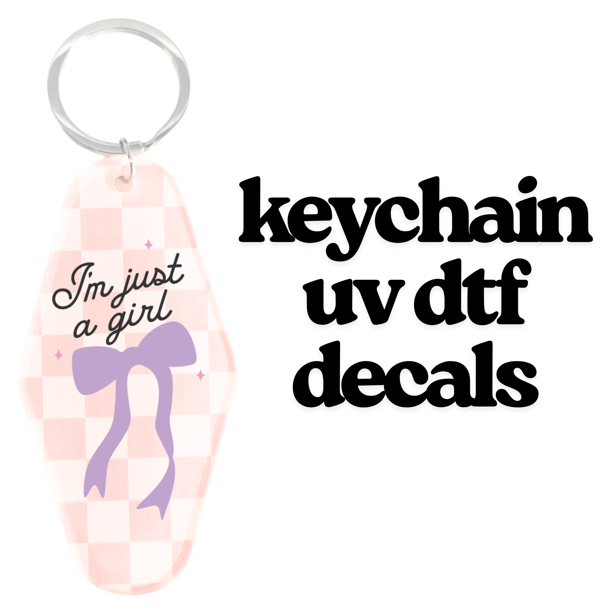 Keychain Decal Keychain UV DTF Decals – SHEmakes Transfers