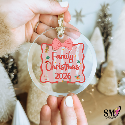 Family Christmas 2026 - Ornament Decal