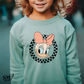 Checkered Cartoon- Girl Duck