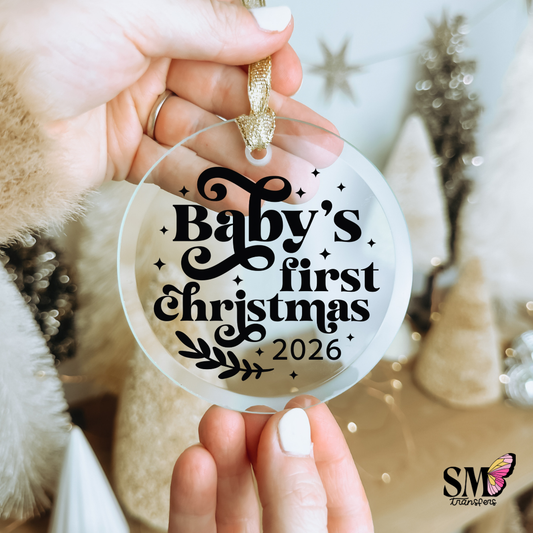 Baby's First Christmas 2026 - Ornament Decal