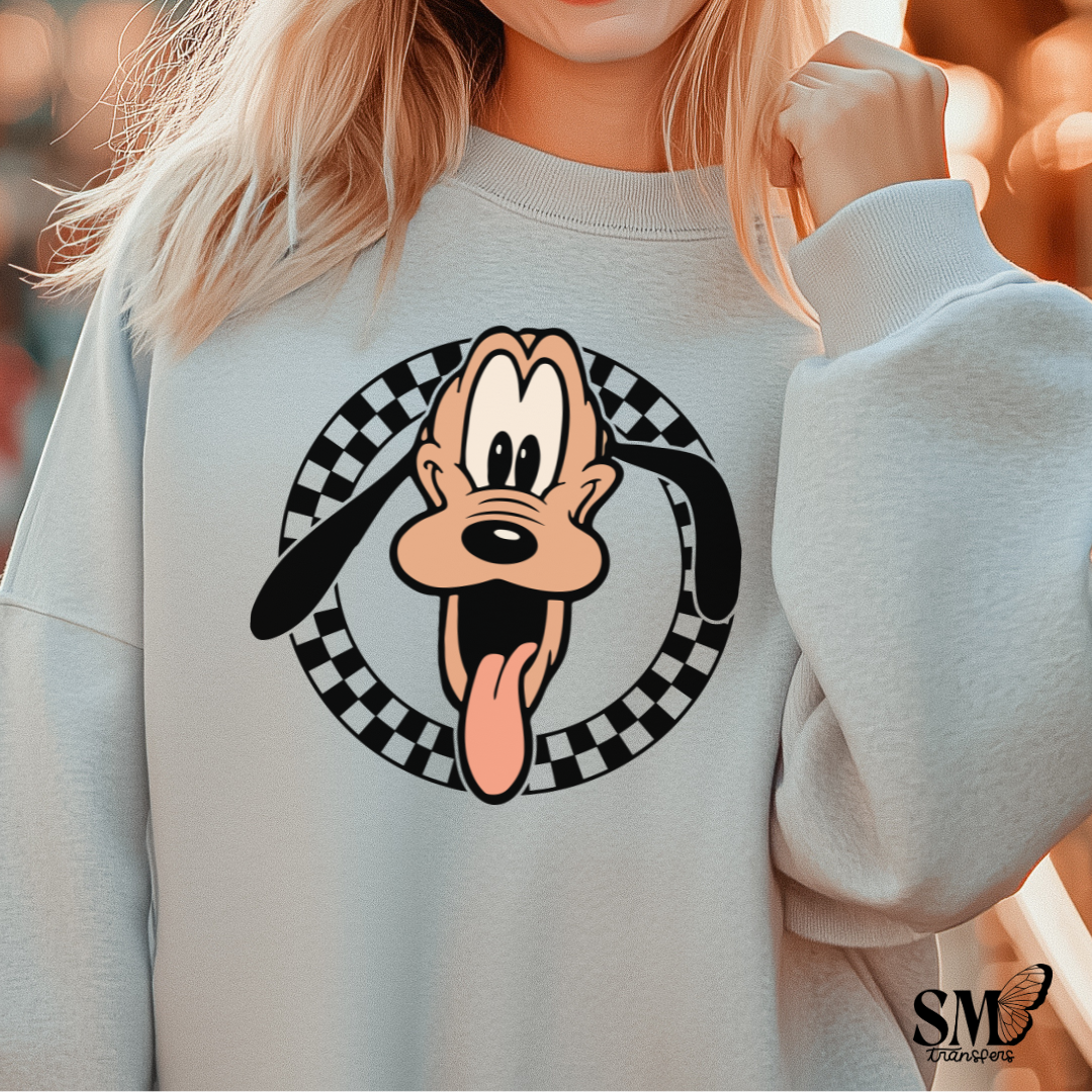 Checkered Cartoon- Dog