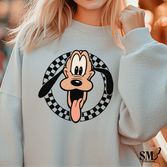 Checkered Cartoon- Dog