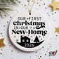 First Christmas New Home - Ornament Decal