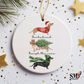 Dachshund Through The Snow - Ornament Decal