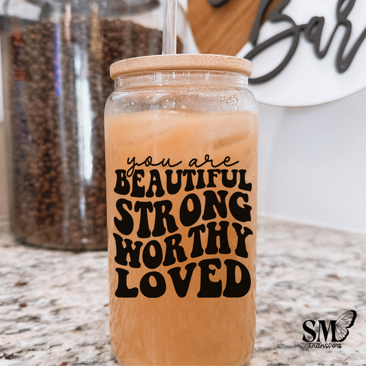 You are loved-uv cup decal