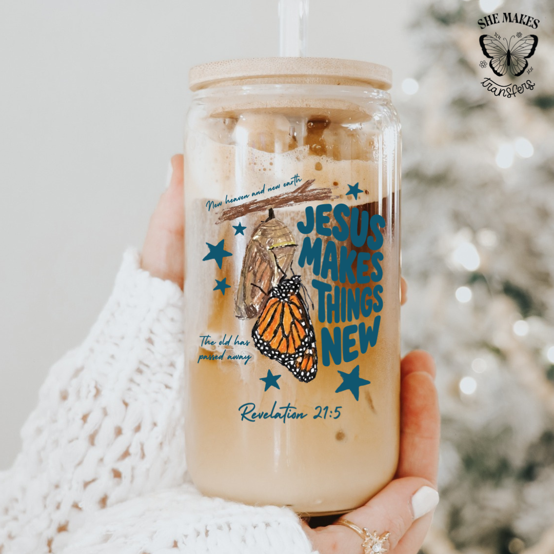 Jesus Makes Things New - Cup Decal