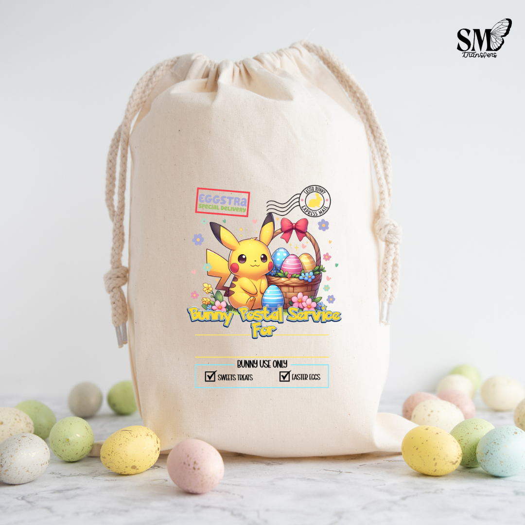 Yellow Lightning Tail Guy Easter Sack