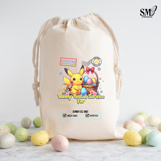 Yellow Lightning Tail Guy Easter Sack