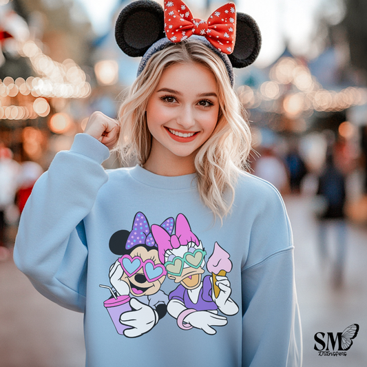 Mouse Ears & Duck Character Heart Glasses
